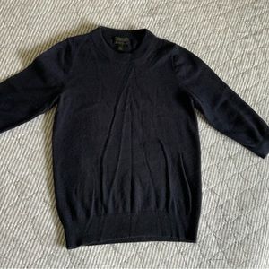 J. Crew Navy Cashmere Crewneck Sweater